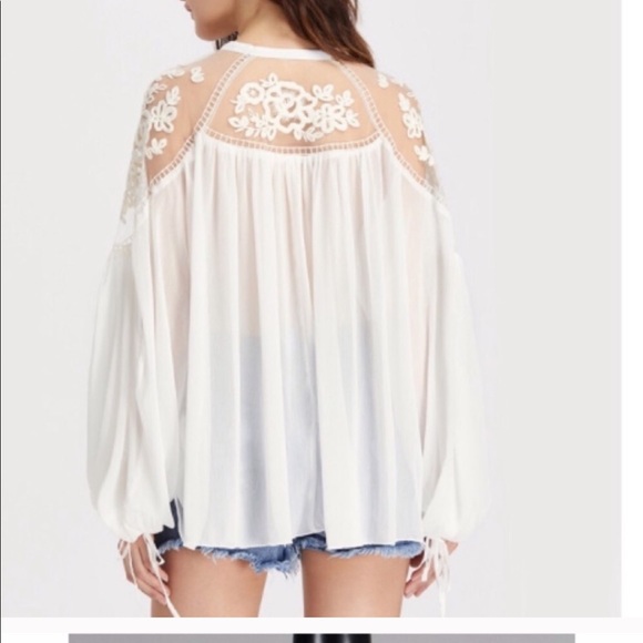 Semi sheer lace detail blouse - Picture 6 of 6